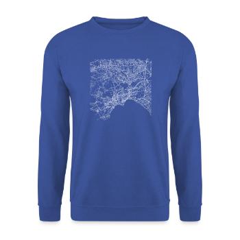 Plan et rues de la ville de Naples - Sweat-shirt Unisexe - bleu royal - Devant - Alina (178cm) & Michal (187cm)