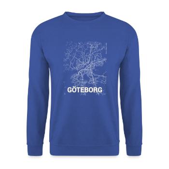 Plan de la ville et rues de Göteborg - Sweat-shirt Unisexe - bleu royal - Devant - Alina (178cm) & Michal (187cm)