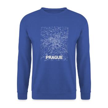 Carte de la ville et rues de Prague - Sweat-shirt Unisexe - bleu royal - Devant - Alina (178cm) & Michal (187cm)