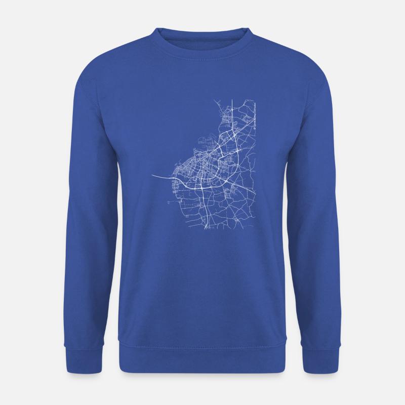 Minimal Malmö Stadtplan und Straßen - Unisex Pullover - Royalblau