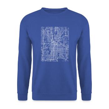 Minimal Minneapolis city map and streets - Unisex Sweatshirt - royal blue - Front - Alina (178cm) & Michal (187cm)