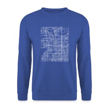 Minimal Tempe city map and streets - Unisex Sweatshirt - royal blue - Front - Alina (178cm) & Michal (187cm)