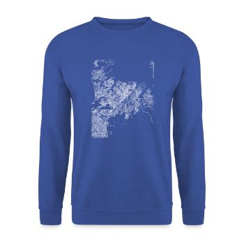 Plan et rues de la ville d'Ananindeua - Sweat-shirt Unisexe - bleu royal - Devant - Alina (178cm) & Michal (187cm)