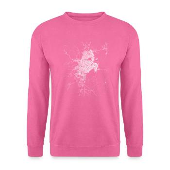 Minimal Cali Stadtplan und Straßen - Unisex Pullover - Pink - Vorne