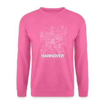 Hannover Stadtplan und Straßen - Unisex Pullover - Pink - Vorne