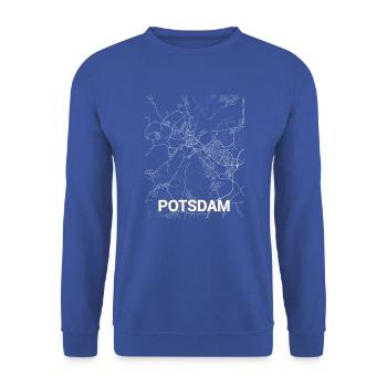 Potsdam city map and streets - Unisex Sweatshirt - royal blue - Front - Alina (178cm) & Michal (187cm)