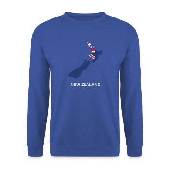 New Zealand country map & flag - Unisex Sweatshirt - royal blue - Front - Alina (178cm) & Michal (187cm)