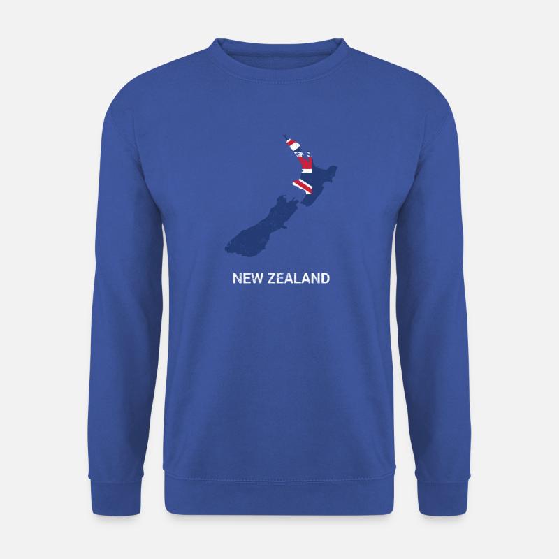 Neuseeland Landkarte & Flagge - Unisex Pullover - Royalblau