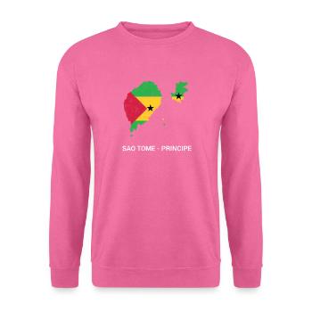 Carte et drapeau du pays de Sao Tomé et Principe - Sweat-shirt Unisexe - rose - Devant