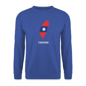 Taiwan Länderkarte &flagge - Unisex Pullover - Royalblau - Vorne - Alina (178cm) & Michal (187cm)