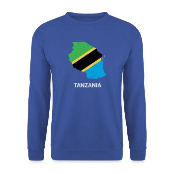 Carte et drapeau de la Tanzanie - Sweat-shirt Unisexe - bleu royal - Devant - Alina (178cm) & Michal (187cm)