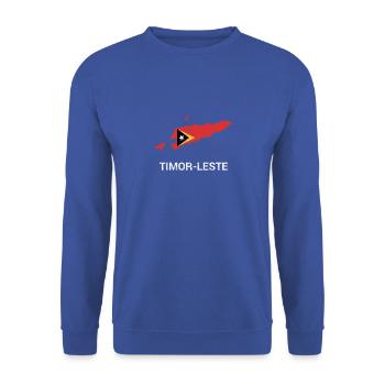 Timor-Leste ( East Timor ) country map & flag - Unisex Sweatshirt - royal blue - Front - Alina (178cm) & Michal (187cm)