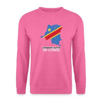 Straight Outta République démocratique du Congo - Sweat-shirt Unisexe - rose - Devant