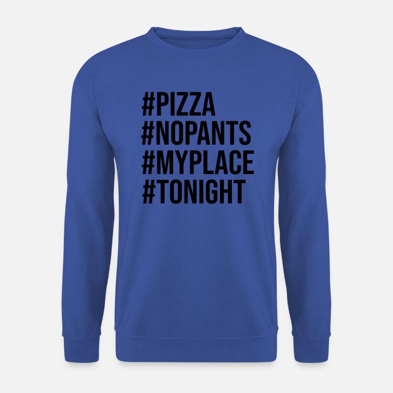 #pizzanight (black) - Unisex Sweatshirt - royal blue