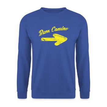 Chemin de Saint-Jacques-de-Compostelle - Sweat-shirt Unisexe - bleu royal - Devant - Alina (178cm) & Michal (187cm)