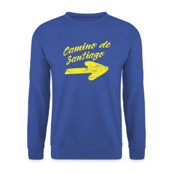 Camino de Santiago - Unisex Sweatshirt - royal blue - Front - Alina (178cm) & Michal (187cm)