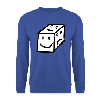 cube - Unisex Sweatshirt - royal blue - Front - Alina (178cm) & Michal (187cm)