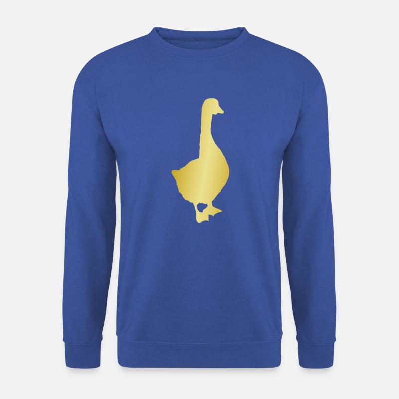 Gold Golden Gans Goose Ges - Unisex Pullover - Royalblau