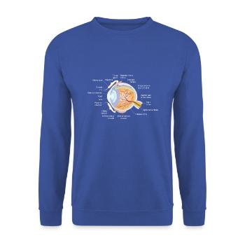 Menschliches Auge - Unisex Pullover - Royalblau - Vorne - Alina (178cm) & Michal (187cm)