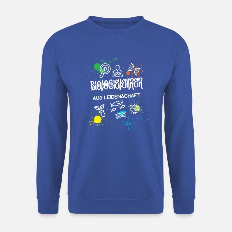 Biologielehrer aus Leidenschaft Beruf Biologe Bio - Unisex Pullover - Royalblau