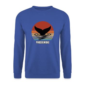 Wal Taucher Tauchen Walflosse Schweinswal Flosse - Unisex Pullover - Royalblau - Vorne - Alina (178cm) & Michal (187cm)