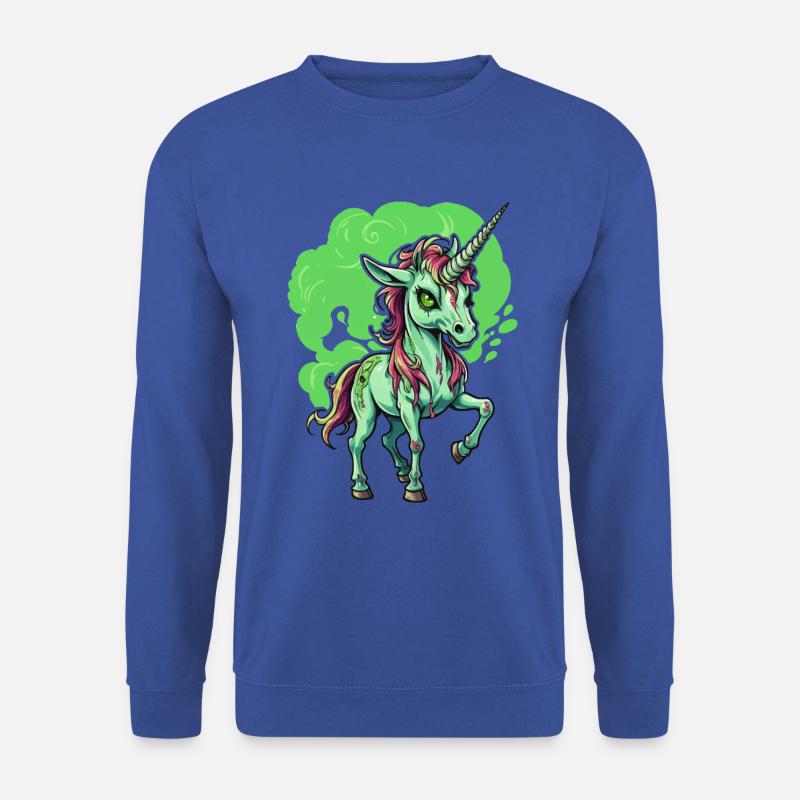 Zombie Einhorn Illustration - Unisex Pullover - Royalblau
