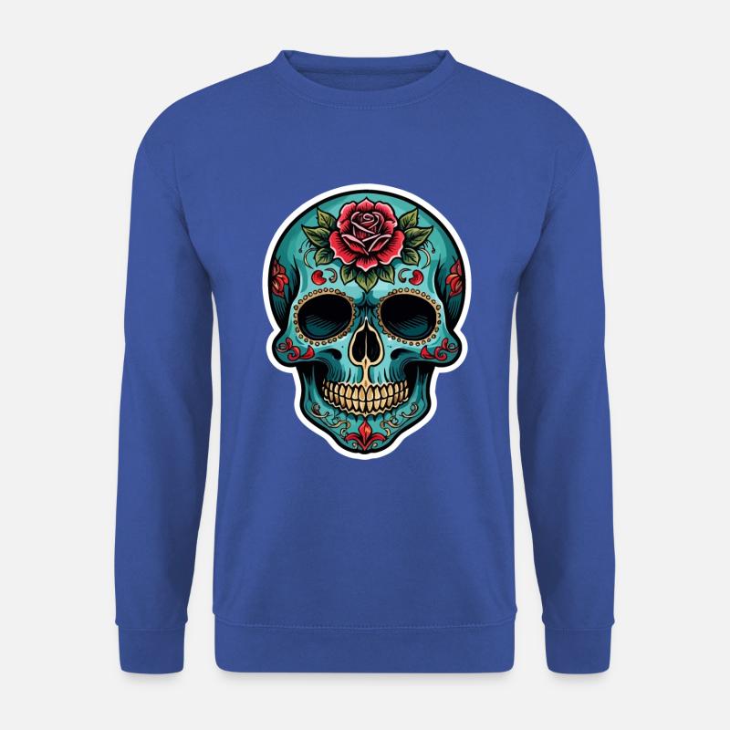 Totenkopf Neo Traditional - Unisex Pullover - Royalblau