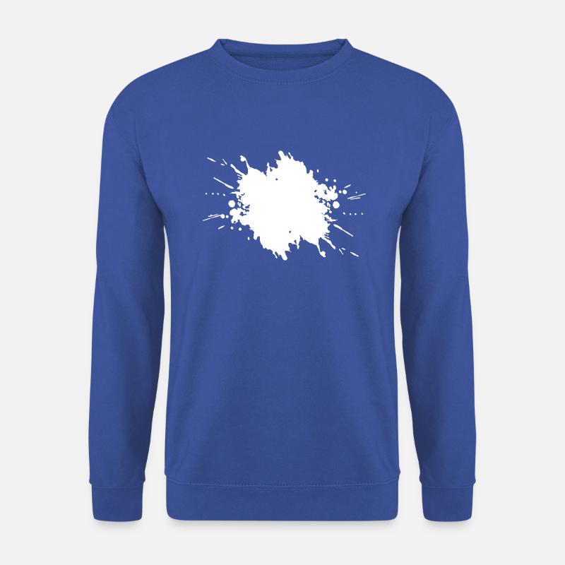 Tache d’éclaboussure 1 couleur Couleur du motif modifiable - Sweat-shirt Unisexe - bleu royal