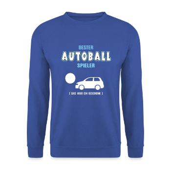 Bester Autoball Spieler Autoballer Autoballspieler - Unisex Pullover - Royalblau - Vorne - Alina (178cm) & Michal (187cm)