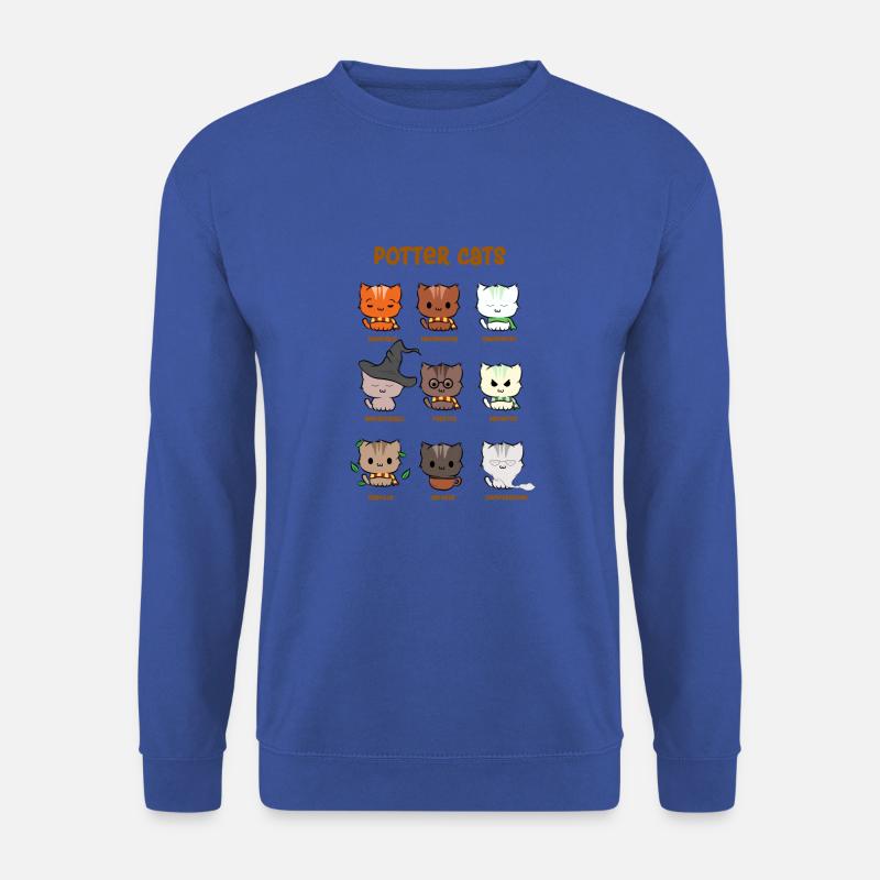 Funny Potter Cats Cute Hairy Pawter Kitten T-Shirt - Unisex Pullover - Royalblau