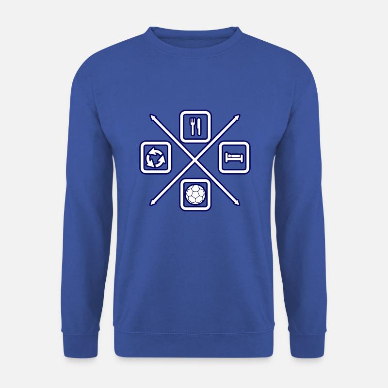 Der Lebenszyklus eines Handballspielers - Unisex Pullover - Royalblau