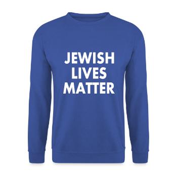 JEWISH LIVES MATTER - Unisex Sweatshirt - royal blue - Front - Alina (178cm) & Michal (187cm)