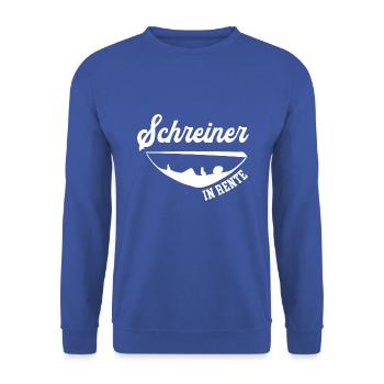 Schreiner Rente Ruhestand Schreinerei Ende Arbeit - Unisex Pullover - Royalblau - Vorne - Alina (178cm) & Michal (187cm)