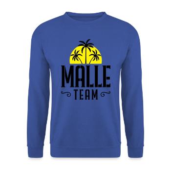 Malle team sun - Unisex Sweatshirt - royal blue - Front - Alina (178cm) & Michal (187cm)