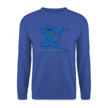 Thx U 4 la musique * Musique muscle chat en bleu - Sweat-shirt Unisexe - bleu royal - Devant - Alina (178cm) & Michal (187cm)
