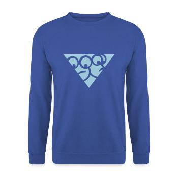 Aussenseiter-Shirt (Schwarz-Gelb) - Unisex Pullover - Royalblau - Vorne - Alina (178cm) & Michal (187cm)