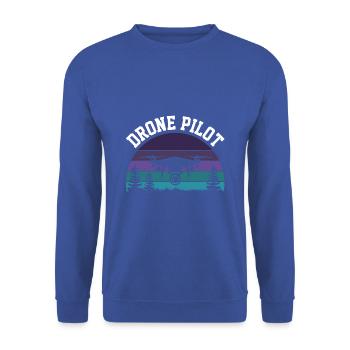 Drohnen-Pilot - Unisex Pullover - Royalblau - Vorne - Alina (178cm) & Michal (187cm)