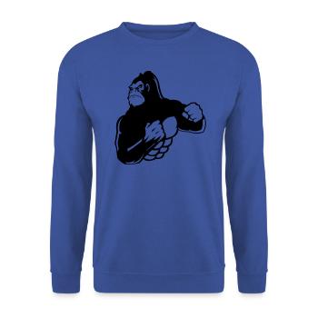 gorilla - Unisex Sweatshirt - royal blue - Front - Alina (178cm) & Michal (187cm)
