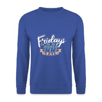 Fridays for 5 ZYL Tuner Tuning 5 Zylinder - Unisex Pullover - Royalblau - Vorne - Alina (178cm) & Michal (187cm)