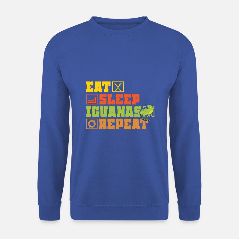 Eat Sleep Iguanas Repeat - Unisex Pullover - Royalblau