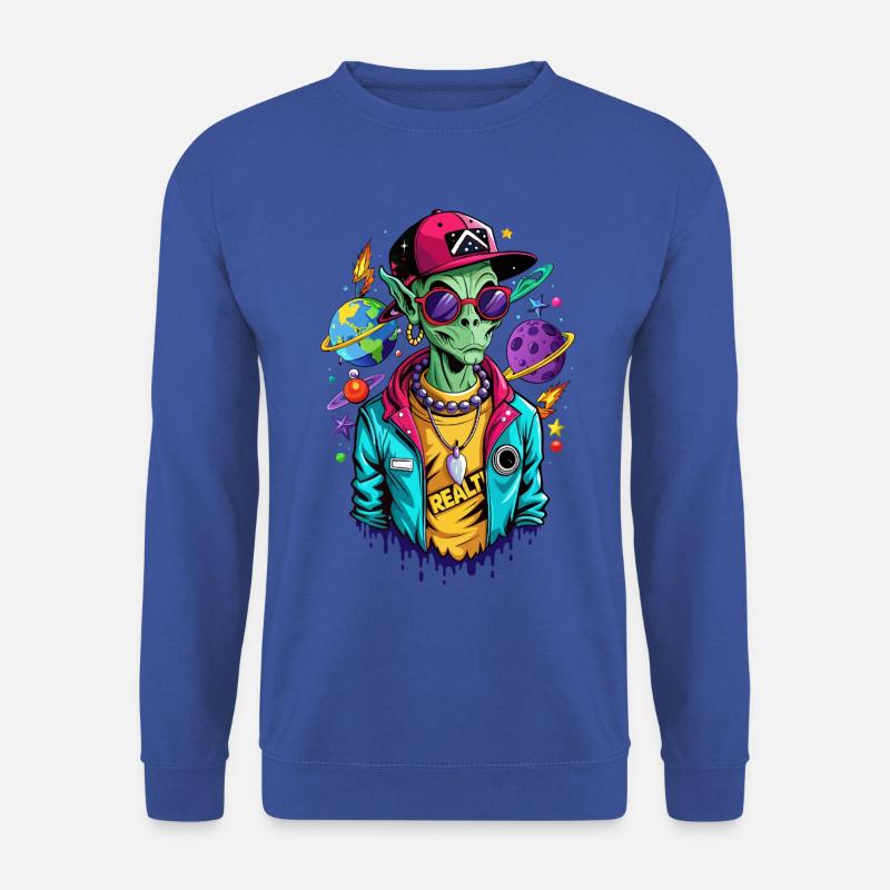 Galaxy Street Alien - Unisex Pullover - Royalblau