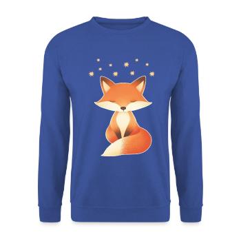 Fuchs Sterne - Unisex Pullover - Royalblau - Vorne - Alina (178cm) & Michal (187cm)