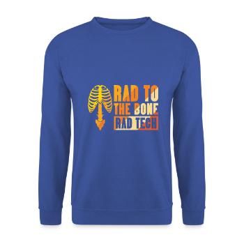 Rad to the bone - rad tech - Unisex Pullover - Royalblau - Vorne - Alina (178cm) & Michal (187cm)