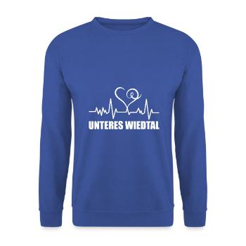 Heartbeat Unteres Wiedtal - Unisex Pullover - Royalblau - Vorne - Alina (178cm) & Michal (187cm)