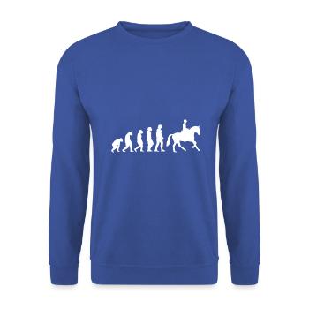 Evolution Reiter - Unisex Pullover - Royalblau - Vorne - Alina (178cm) & Michal (187cm)