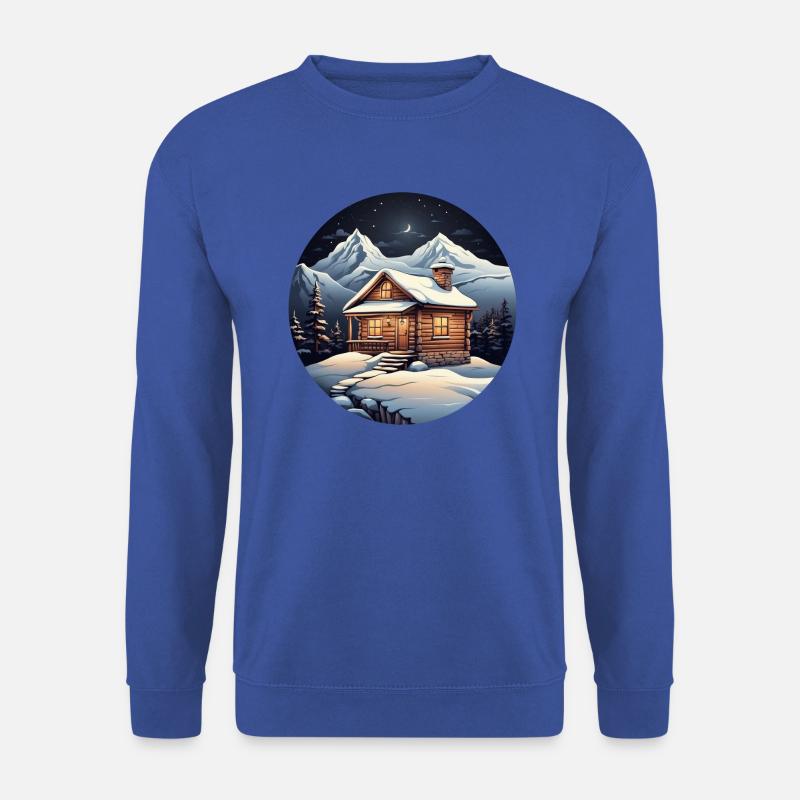 Verschneite Hütte - Unisex Pullover - Royalblau