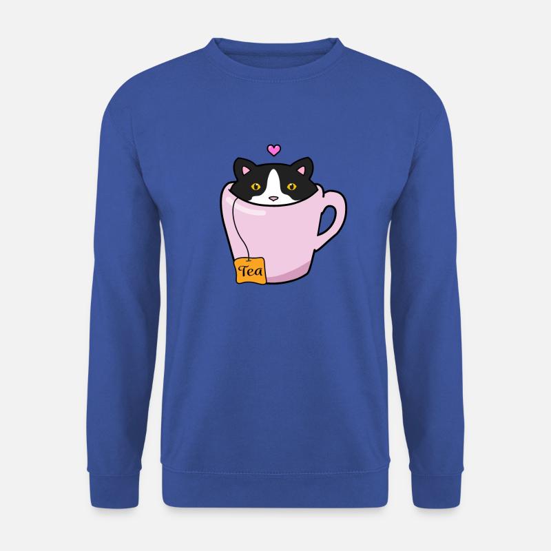 Schwarz-weiße Katze - Unisex Pullover - Royalblau