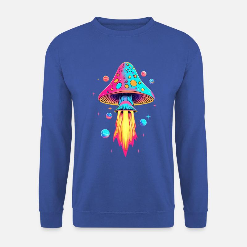 Psychedelic Mushroom Rocket - Unisex Pullover - Royalblau