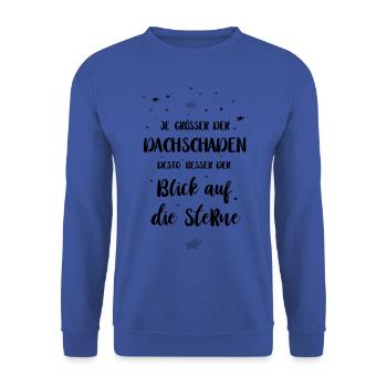 Look at the stars - Unisex Sweatshirt - royal blue - Front - Alina (178cm) & Michal (187cm)