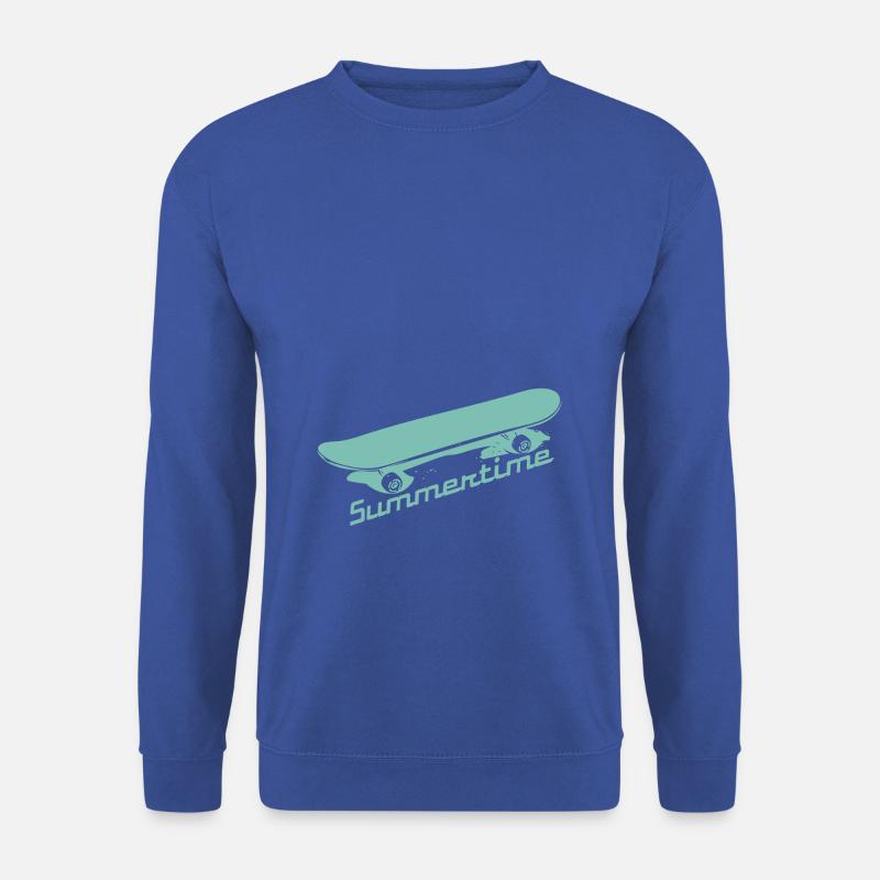 Skateboard mint - Unisex Pullover - Royalblau